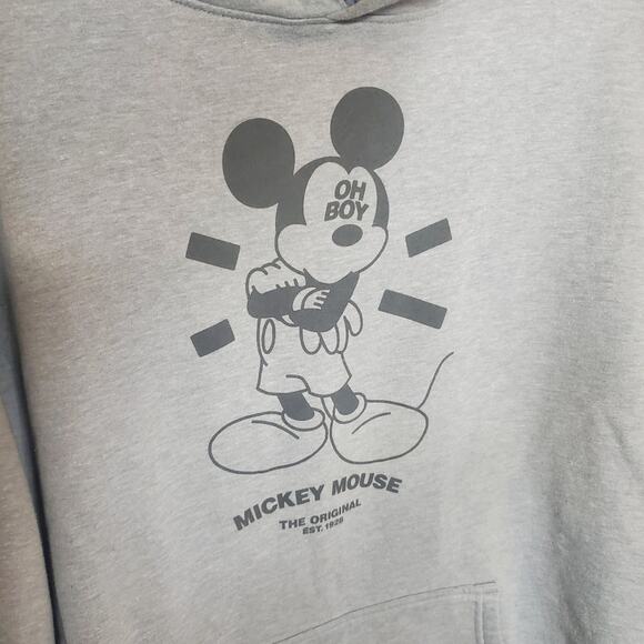 Disney x NEFF Collab Vintage Style Mickey Mouse Grey Hoodie Size XL Sweatshirt - Picture 12 of 12